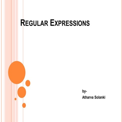 Regular expressions | PPTX