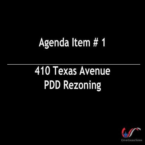 Rezoning of Property at 410 Texas Ave. (former site of Plaza Hotel)