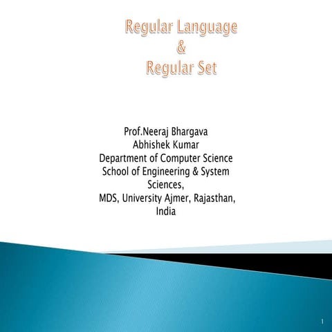 Regular languag regular set