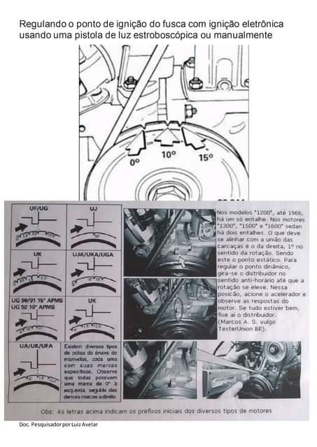 Regular ponto de ignição do Fusca, ...