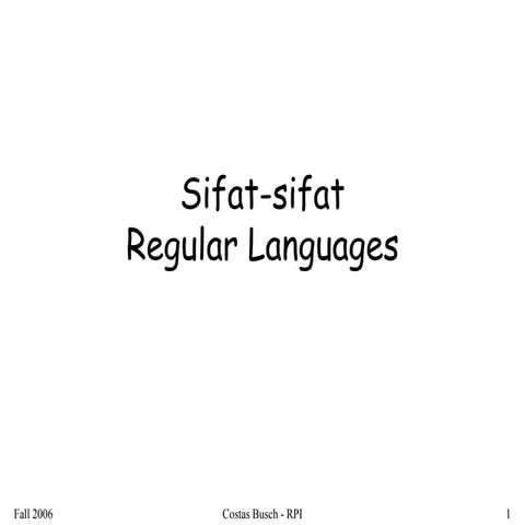 Regular properties 2