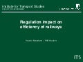 Regulation impact on efficiency of railways