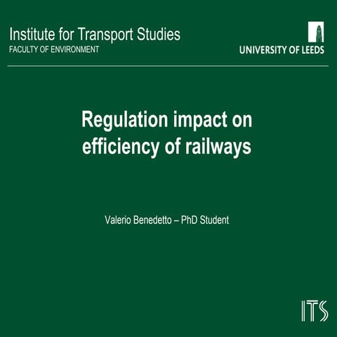 Regulation impact on efficiency of railways