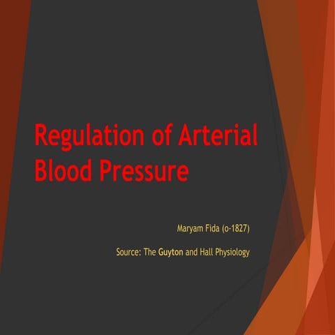 Regulation of arterial blood pressure (The Guyton and Hall Physiology)