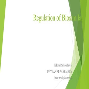 Regulation of biosimilar in India 