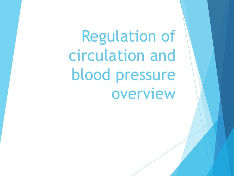 Regulation of blood pressure 1