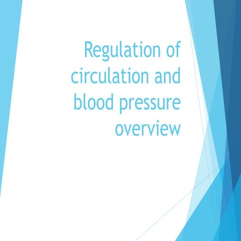 Regulation of blood pressure 1
