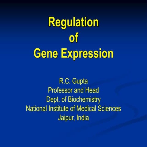 Regulation Of Gene Expression Ppt Regulation Of Transcription And