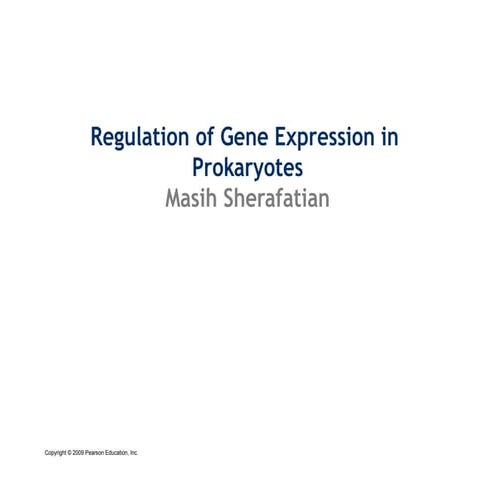 Regulation of gene expression in prokaryotes