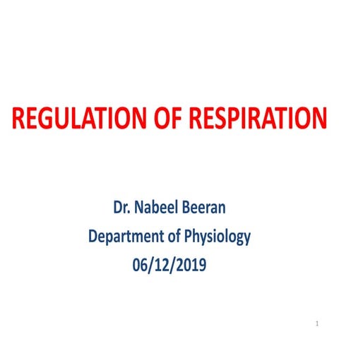 Regulation of Respiration