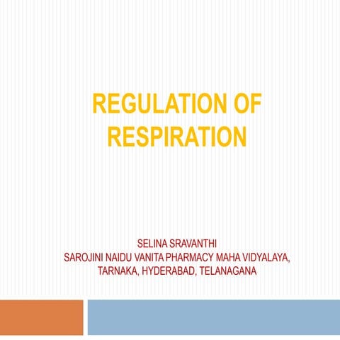 Regulation of respiration