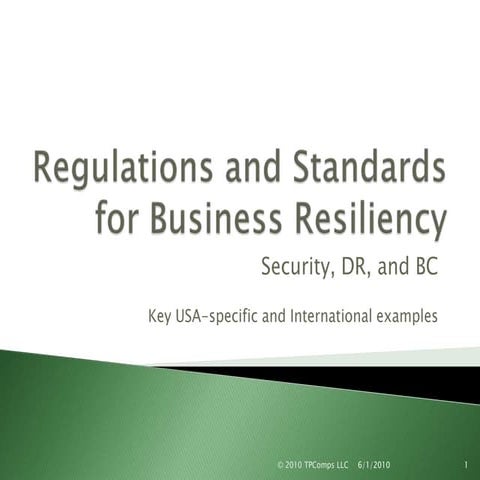 Regulations And Standards For DR