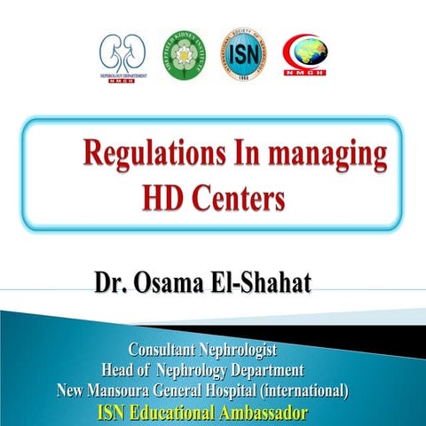 Infection Prevention in Hemodialysis unit | PPTX