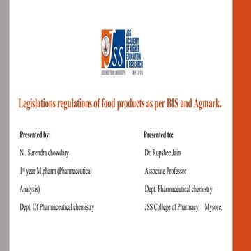 REGULATIVE LEGISLATIONS (BIS and AGMARK).pptx