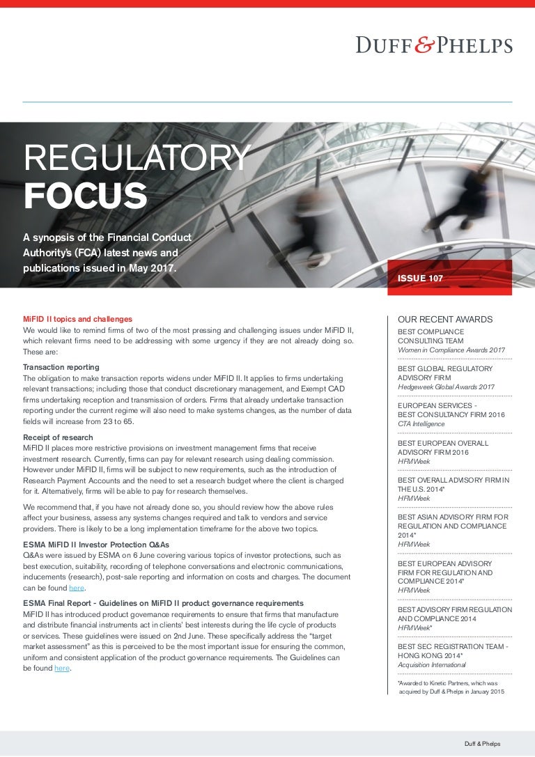 Regulatory Focus Issue 107