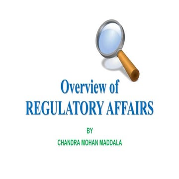 Regulatory Affairs by Chandra Mohan