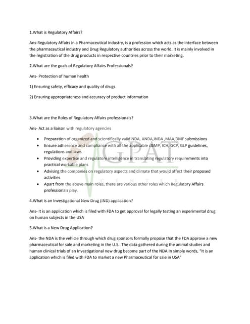 US FDA Regulatory Submissions | PPTX
