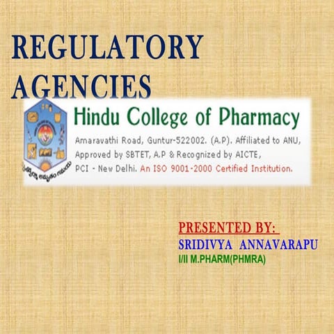 Regulatory agencies