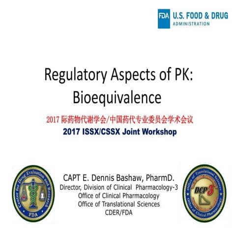 Regulatory aspects of bioequivalence iss xr4-revised