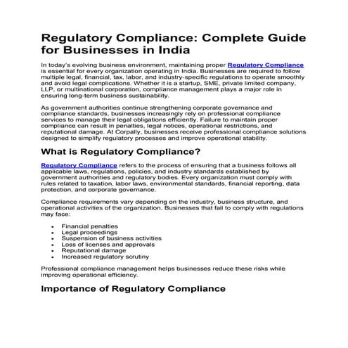 Legal and regulatory compliance | PDF