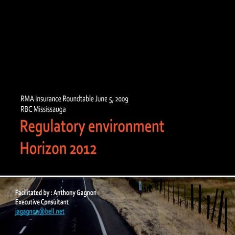 Regulatory Discussion V2012