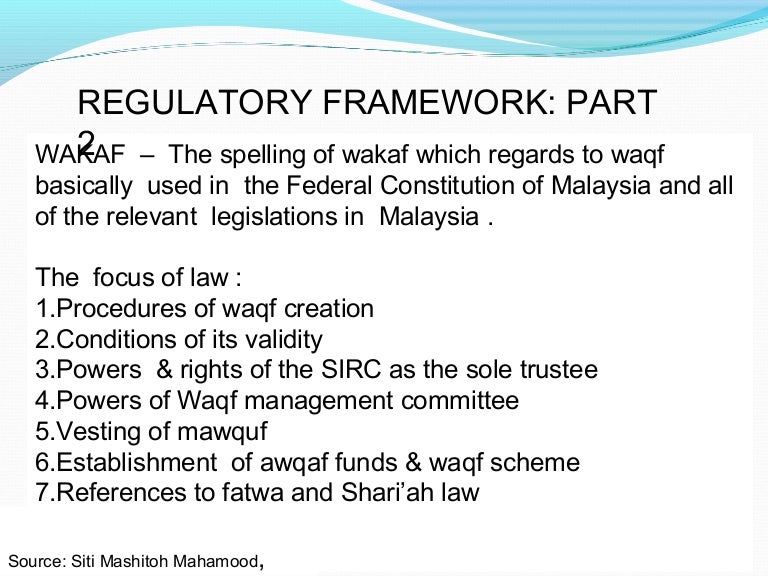 Regulatory framework part 2