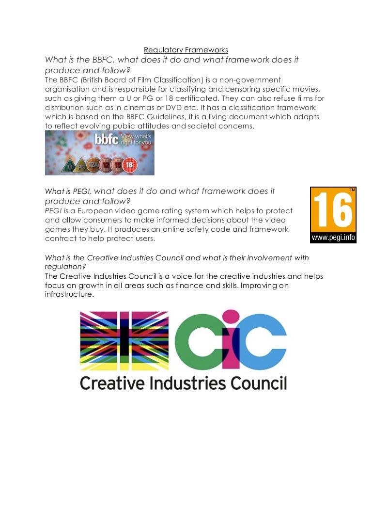 Regulatory frameworks