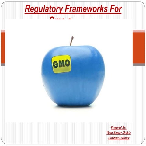 Regulatory frameworks for gmo,s in india