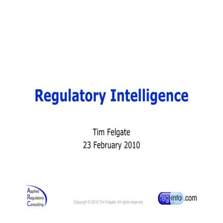 Regulatory intelligence