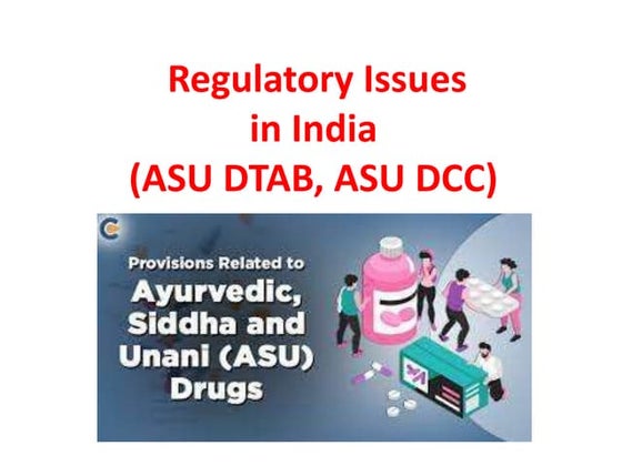 Regulatory issues regulations in india asu | PPT