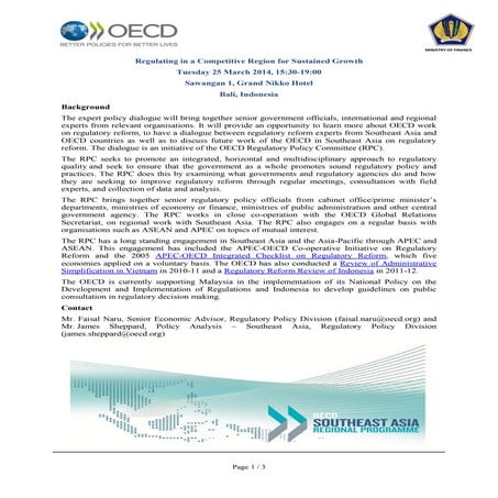 Regulatory reform for ASEAN connectivity and economic integration. Southeast ...