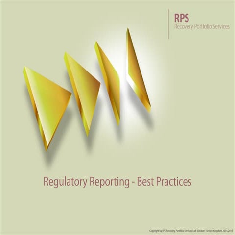 Regulatory Reporting - Best Practices 