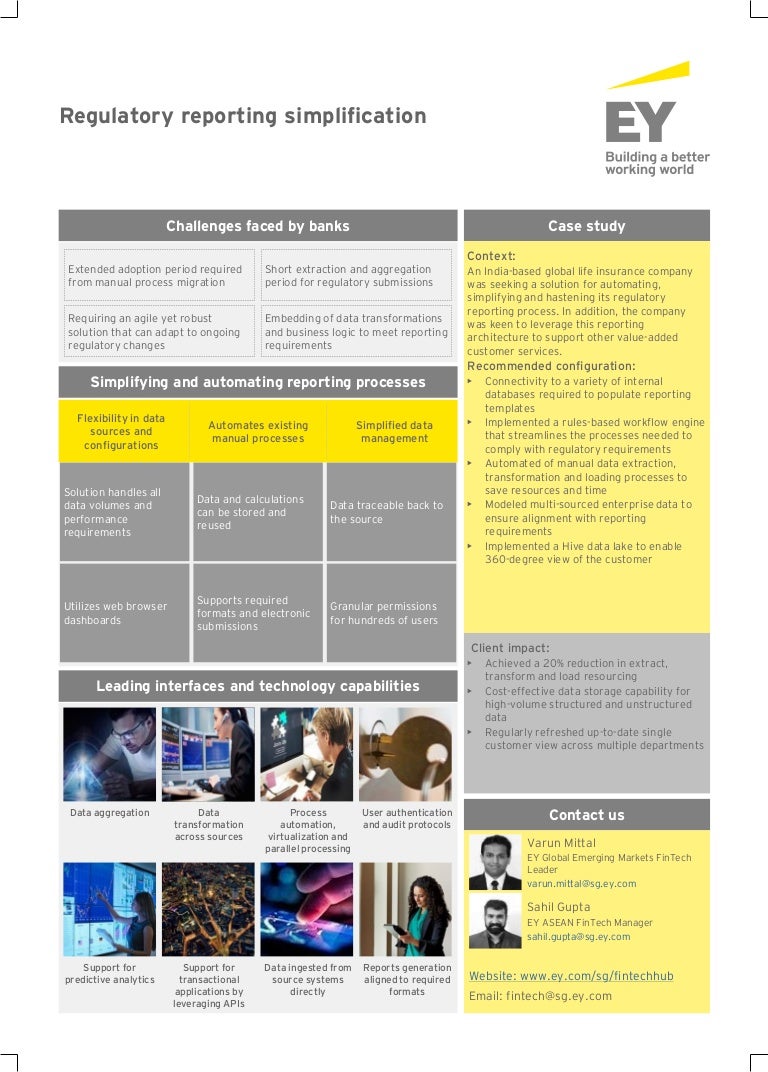 Regulatory Reporting Simplification