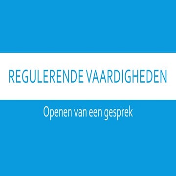Regulerende vaardigheden