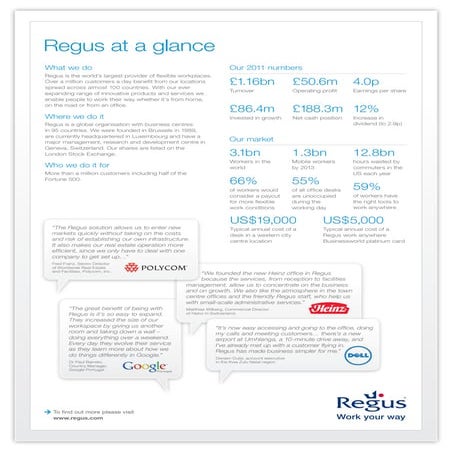 Regus at a glance | PDF