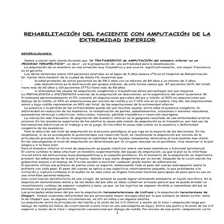 Rehabilitación del paciente con amputación 