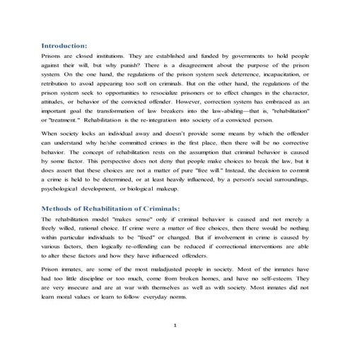 Methods of Rehabilitation 