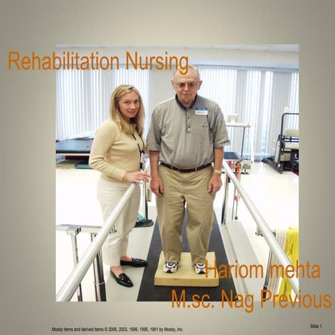 Rehabilitation nursing
