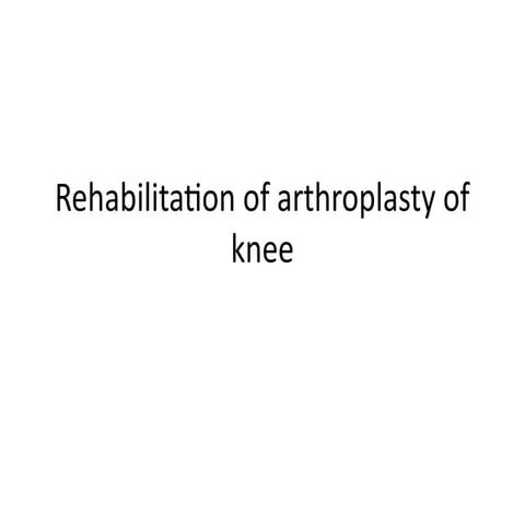 Physiotherapy Rehab After Total Hip Replacement | PPTX