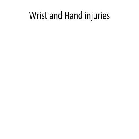Rehab of  injuries to the wrist and hand power pt