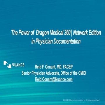 The power of  speech recognition in physician documentation