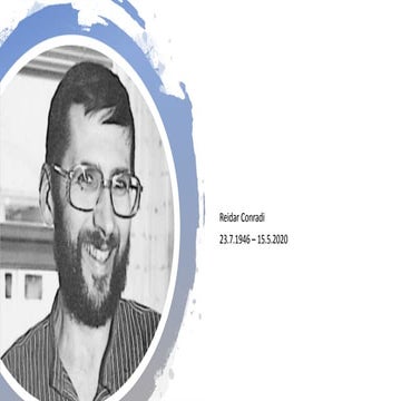 Reidar Conradi 1946 - 2020