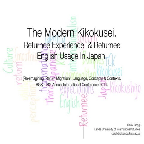 (Re)imagining return migration  modern kikokusei