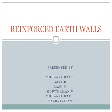 Reinforced earth walls