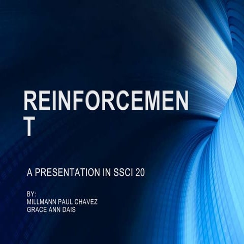 Reinforcement (Behavioral Learning)