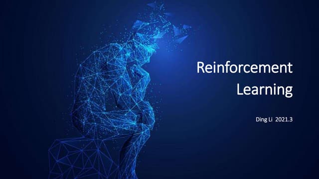 Reinforcement learning