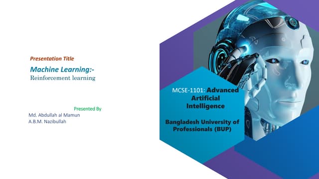 Reinforcement Learning, Application and Q-Learning