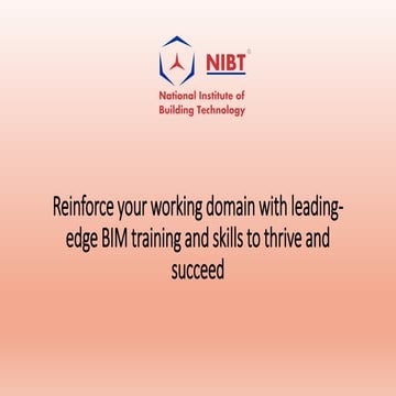 Reinforce your working domain with leading-edge BIM training and skills to th...