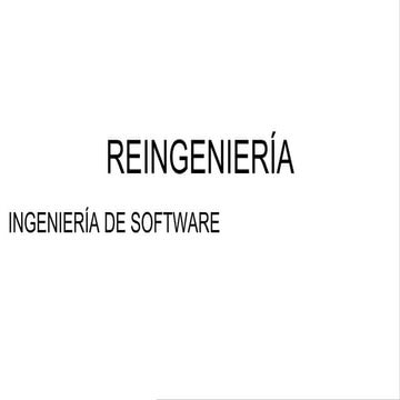 Reingeniería 
