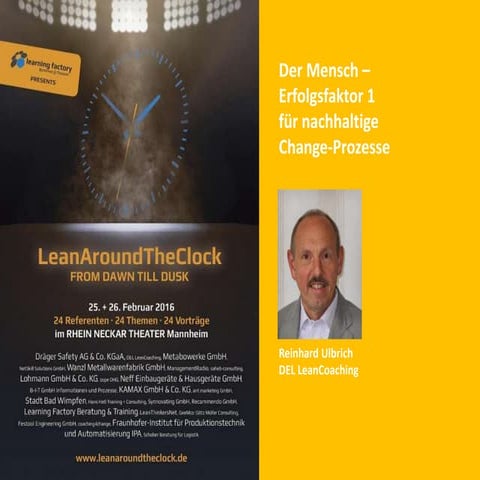 Der Mensch – Erfolgsfaktor Nr. 1 für nachhaltige Change- Prozesse!